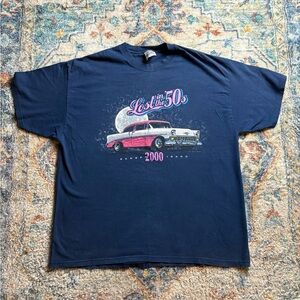 Vintage Lost In The 50s Car T-shirt Size XL
